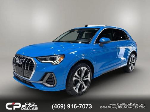Blue 2020 Audi Q3 45 S line Prestige