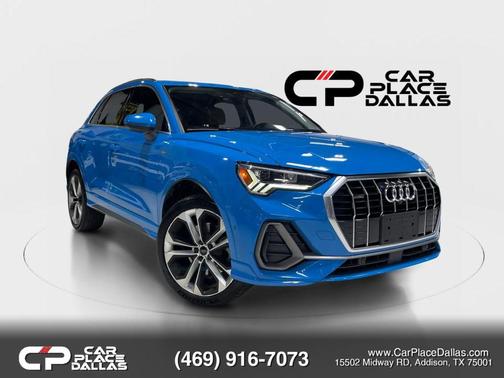 Blue 2020 Audi Q3 45 S line Prestige