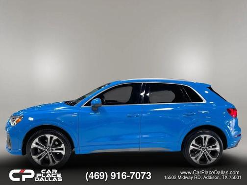 Blue 2020 Audi Q3 45 S line Prestige
