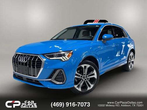 Blue 2020 Audi Q3 45 S line Prestige