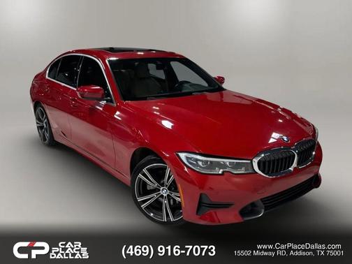 Red 2021 BMW 330 330i Sedan 4D
