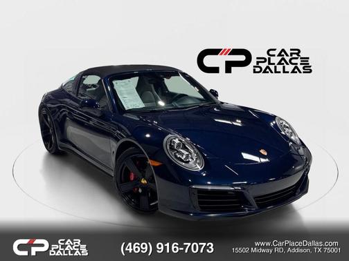 Blue 2017 Porsche 911 Targa 4S