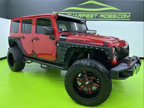 Red 2014 Jeep Wrangler Unlimited Rubicon