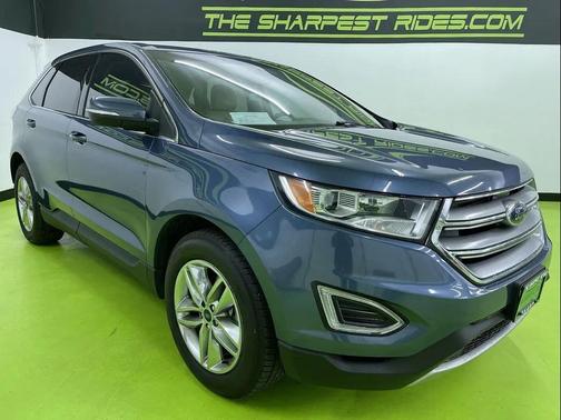 Blue 2018 Ford Edge SEL