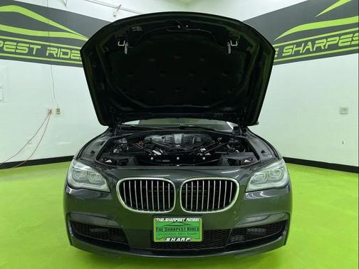 Blue 2015 BMW 750 i xDrive