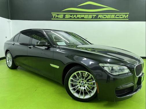Blue 2015 BMW 750 i xDrive