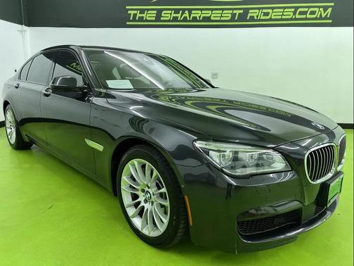 Blue 2015 BMW 750 i xDrive