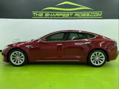 Red 2017 Tesla Model S 90D