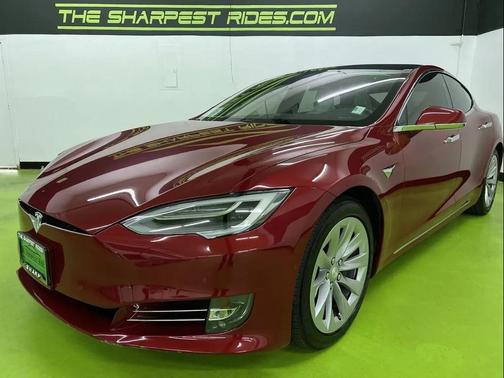 Red 2017 Tesla Model S 90D