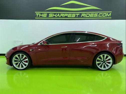 Red 2018 Tesla Model 3 Performance