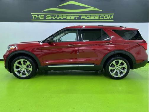 Red 2020 Ford Explorer Platinum