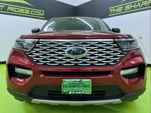 Red 2020 Ford Explorer Platinum