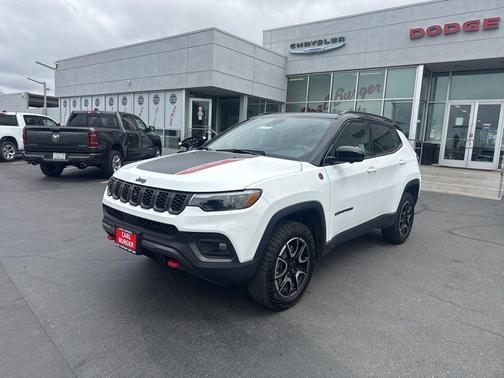 Bright White 2025 Jeep Compass Trailhawk