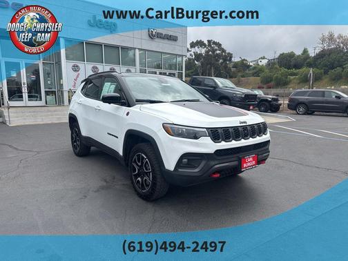 Bright White 2025 Jeep Compass Trailhawk