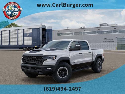 Bright White Clearcoat 2026 RAM 1500 RHO Crew Cab 4x4 5'7' Box