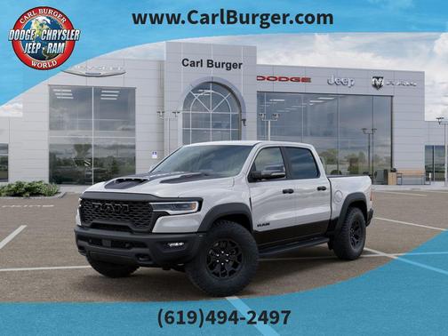 Bright White Clearcoat 2026 RAM 1500 RHO Crew Cab 4x4 5'7' Box