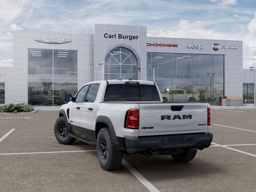 Bright White Clearcoat 2026 RAM 1500 RHO Crew Cab 4x4 5'7' Box