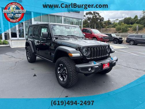 Black Clearcoat 2025 Jeep Wrangler 4xe Rubicon