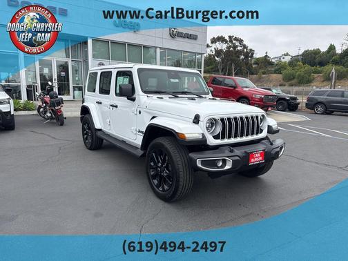 Bright White 2025 Jeep Wrangler 4xe Sahara