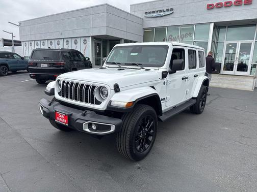 Bright White 2025 Jeep Wrangler 4xe Sahara
