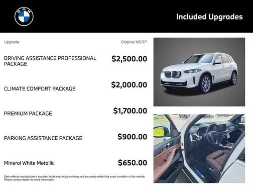 Mineral White Metallic 2026 BMW X5 xDrive40i