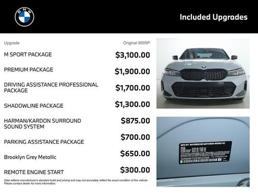 Brooklyn Gray Metallic 2023 BMW 330 i xDrive