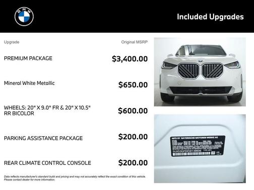Mineral White Metallic 2025 BMW X3 30 xDrive