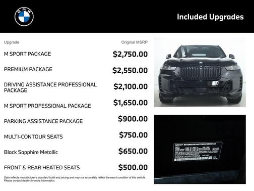 Black Sapphire Metallic 2024 BMW X5 xDrive40i