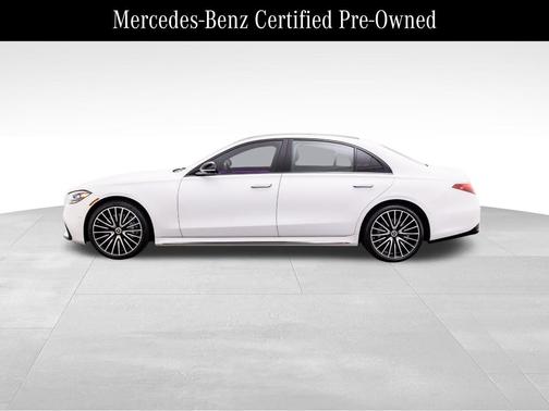 Moonlight White 2024 Mercedes-Benz S-Class S 580 4MATIC