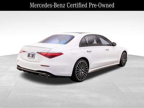 Moonlight White 2024 Mercedes-Benz S-Class S 580 4MATIC