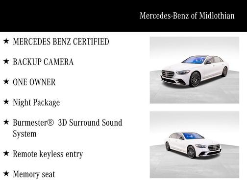 Moonlight White 2024 Mercedes-Benz S-Class S 580 4MATIC