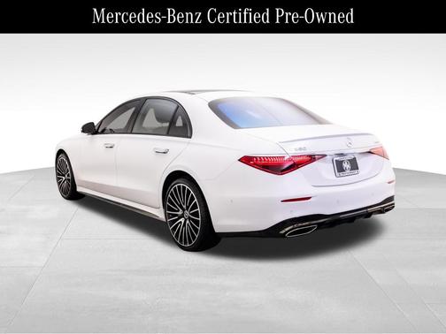 Moonlight White 2024 Mercedes-Benz S-Class S 580 4MATIC