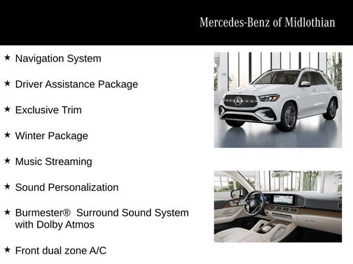 Polar White 2026 Mercedes-Benz GLE 450 4MATIC
