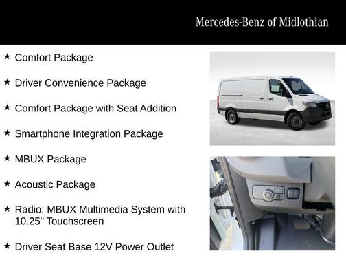 Arctic White 2026 Mercedes-Benz Sprinter 2500 Standard Roof
