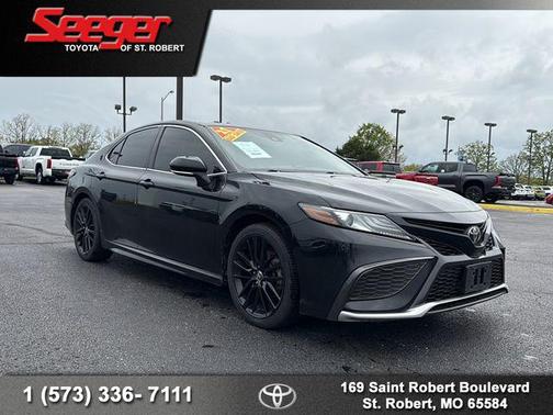 Midnight Black Metallic 2021 Toyota Camry XSE