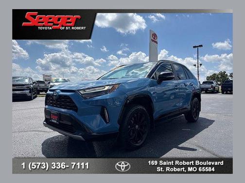 Cavalry Blue/Midnight Black Metallic 2022 Toyota RAV4 Hybrid SE