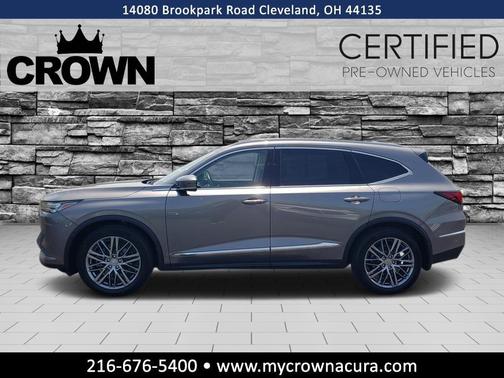 Carbon Metallic 2024 Acura MDX Advance Package