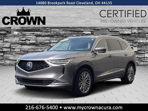 Liquid Carbon Metallic 2023 Acura MDX Advance Package