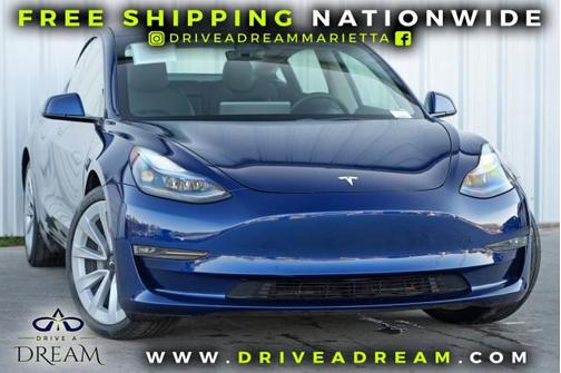 Deep Blue Metallic 2022 Tesla Model 3 Long Range