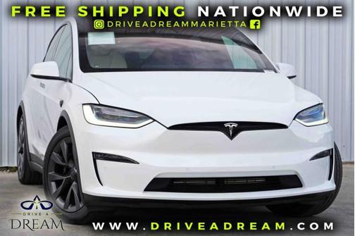 Pearl White Multi-Coat 2022 Tesla Model X Plaid