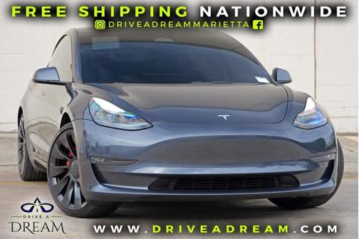 Midnight Silver Metallic 2022 Tesla Model 3 Performance