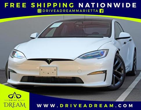 Pearl White Multi-Coat 2021 Tesla Model S Plaid