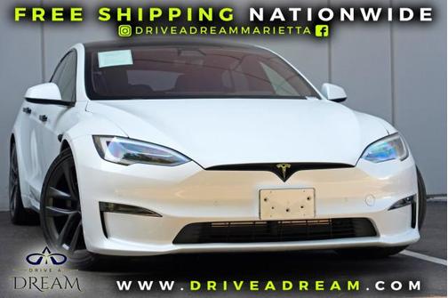 Pearl White Multi-Coat 2021 Tesla Model S Plaid