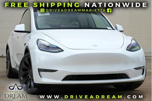Pearl White Multi-Coat 2022 Tesla Model Y Performance Dual Motor All-Wheel Drive