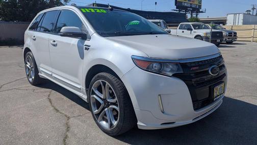 White Platinum Metallic Tri-Coat 2014 Ford Edge Sport SUV