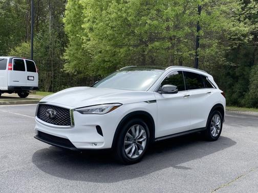 Lunar White 2021 INFINITI QX50 LUXE