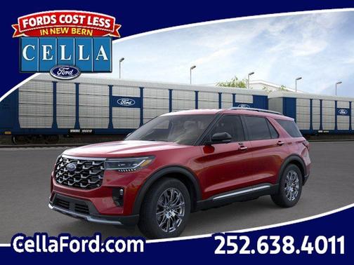 Red Metallic 2026 Ford Explorer Platinum