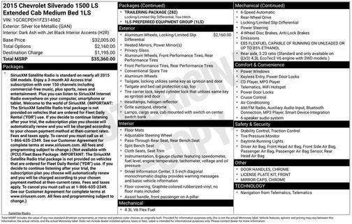 2015 Chevrolet Silverado 1500 LS