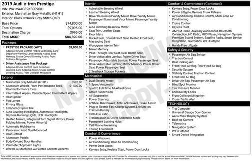 2019 Audi e-tron Prestige