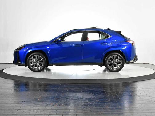 Ultrasonic Blue Mica 2.0 with Obsidian Roof 2023 Lexus UX 250h F Sport